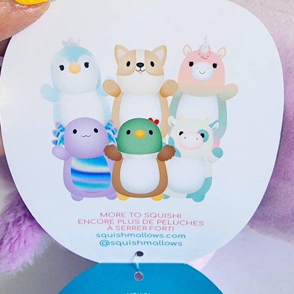 MONICA 🦎Purple Axolotl Iridescent Belly HugMees Original Squishmallow ☆》NWT《☆ - Picture 7 of 9